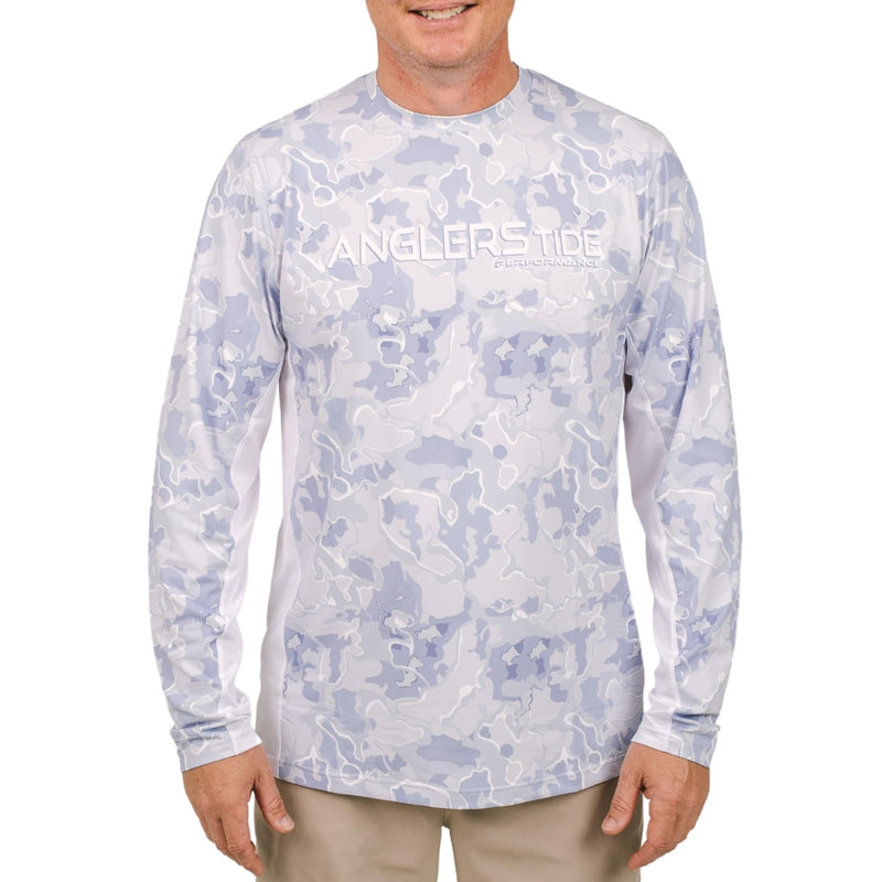 Atlas Blue Camo Long Sleeve Fishing Shirt