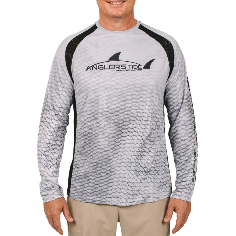 Front view of Plato Anglers Tide fishing shirt