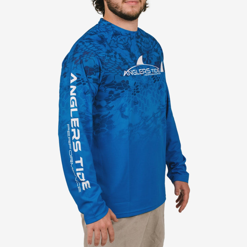 Blue zodiac long sleeve fishing shirt